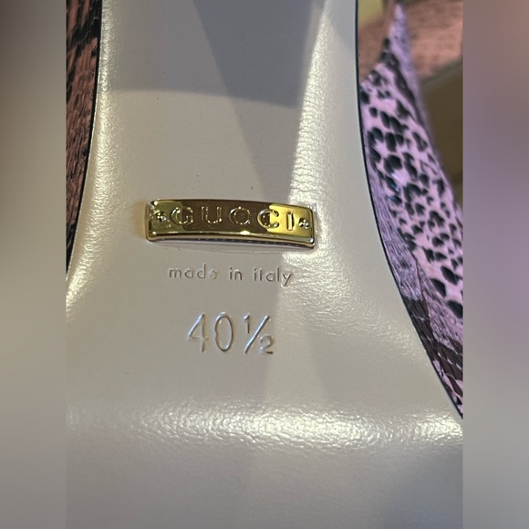 Brand new full set.Gucci python calf print leather,horsebit platform sandals - Picture 6 of 6